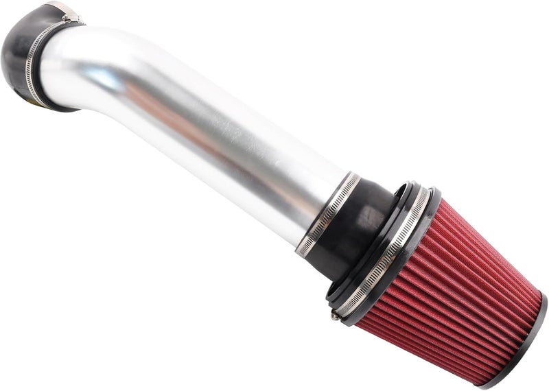 RiAiCiING 4'' LS Swap Cold Air Intake Kit, Universal Fit, Compatible with LS1 LS2 LSX LQ4 LQ9 Restomod A-Body G-Body Camaro Chevelle GTO Monte Carlo Caprice(Silver Tube) - Image 1